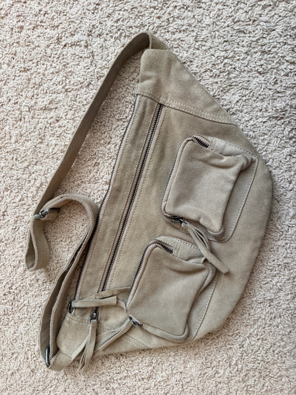 Free People suede sling bag